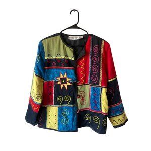 Drapers & Damon’s Women's‎ Quilted Patchwork Boho Cottagecore Jacket Size Large